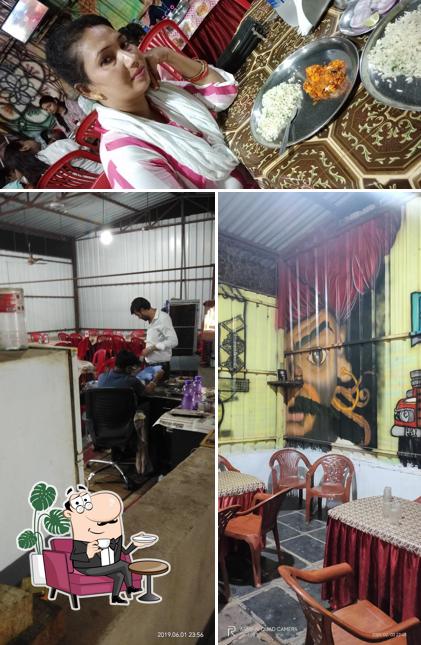 Take a seat at one of the tables at New Agrawal Dhaba