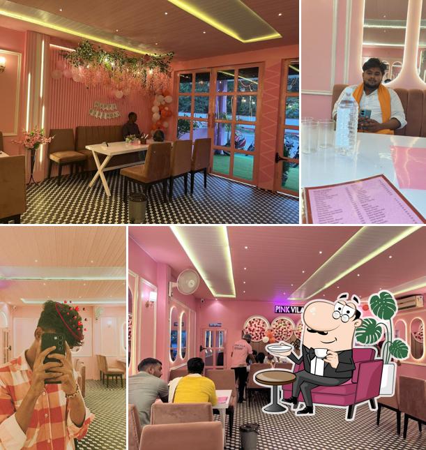 The interior of Pink Vila Restaurant