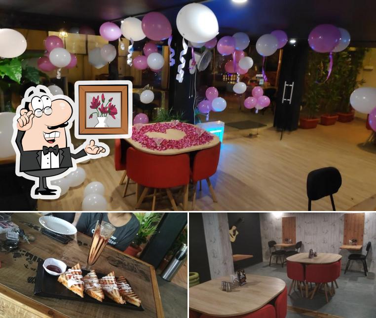 The interior of Bloggers Cafe & Restaurant