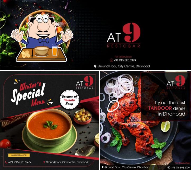 Food at At 9 Restaurant