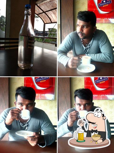 You can get a pint of light or dark beer