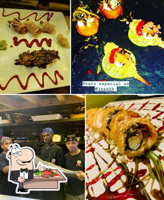 Consiga frutos do mar no J-San Sushi House - Unidade Buritis