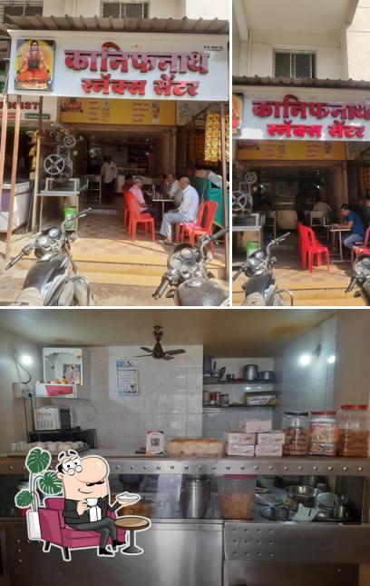 The interior of Kanifnath Snacks Centre