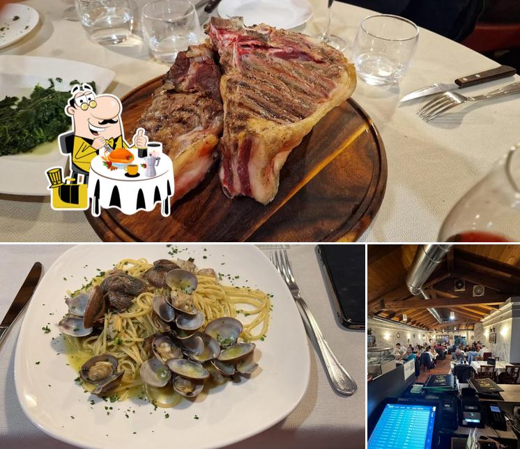 Guarda la immagine che mostra la cibo e interni di The moon ristorante,pizzeria