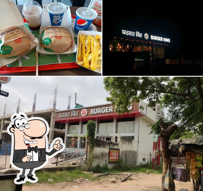 Take a look at the image displaying exterior and food at Burger King