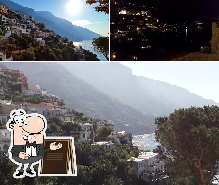 Goditi la vista dall'area esterna di Hotel Vittoria Positano