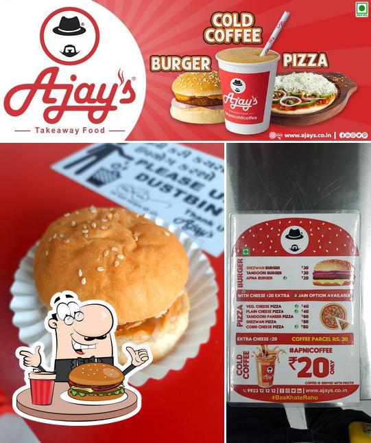 Get a burger at Ajay's