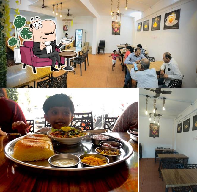 The interior of Karbhari Misal Shikrapur- Best misal in Pune