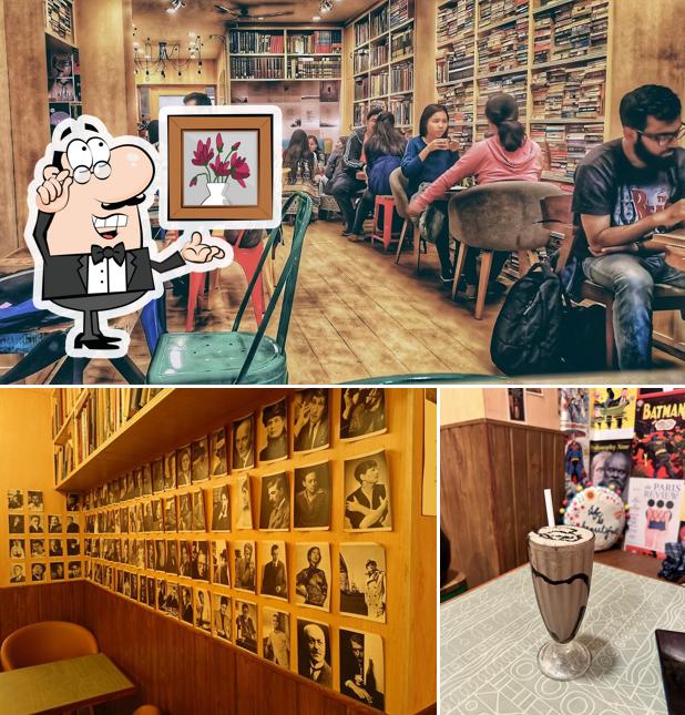 Take a seat at one of the tables at The Bibliophilia Café