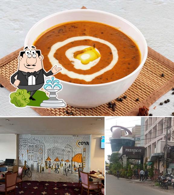 The restaurant's exterior and beverage