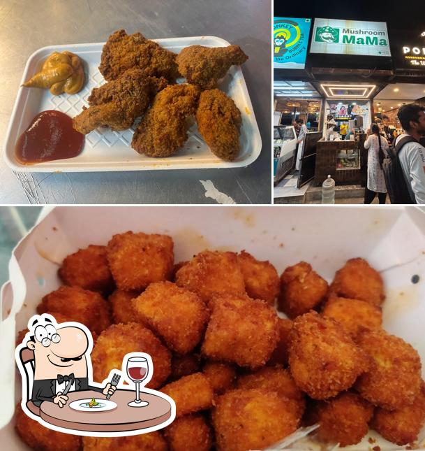 Among different things one can find food and beverage at Mushroom Mama