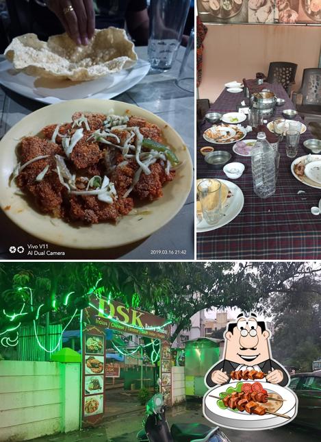 This is the image showing food and exterior at Dsk Dhaba