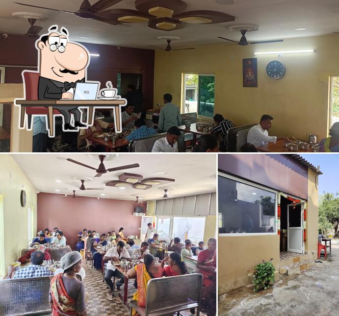 The interior of Hotel Swapna vegetarian meals