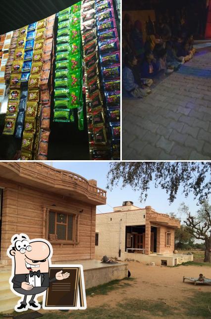 Among different things one can find exterior and food at Mumal Hotel