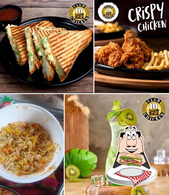 Club sandwich at club 10 chicken