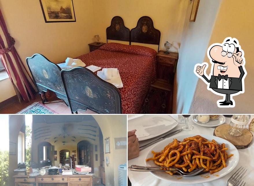 La interni e cibo del ristorante