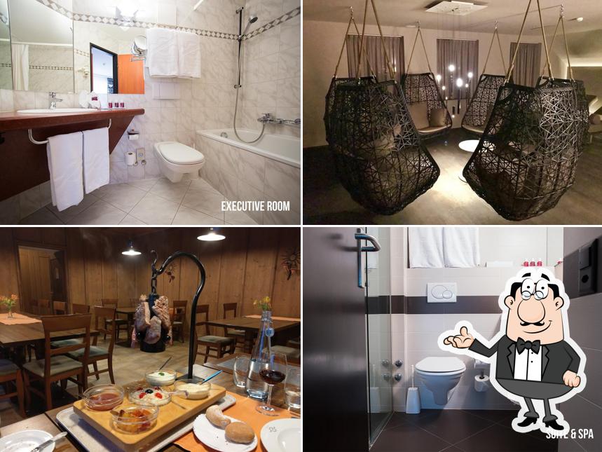 Grand Hôtel les Endroits • Restaurant avec grande terrasse et place de jeux