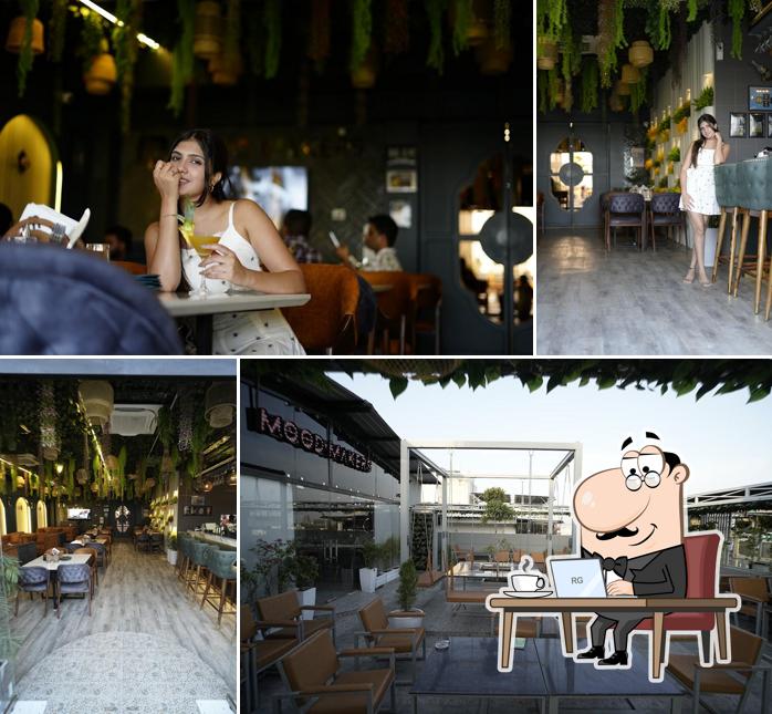 The interior of Mood Makers Restro Bar