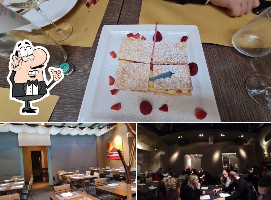 La intérieur et nourriture du restaurant