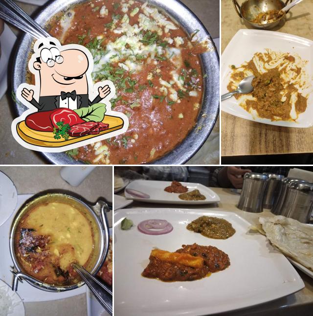 Get meat dishes at Rasika Veg Restaurant