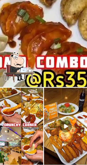 Take a seat at one of the tables at Corner Crunch