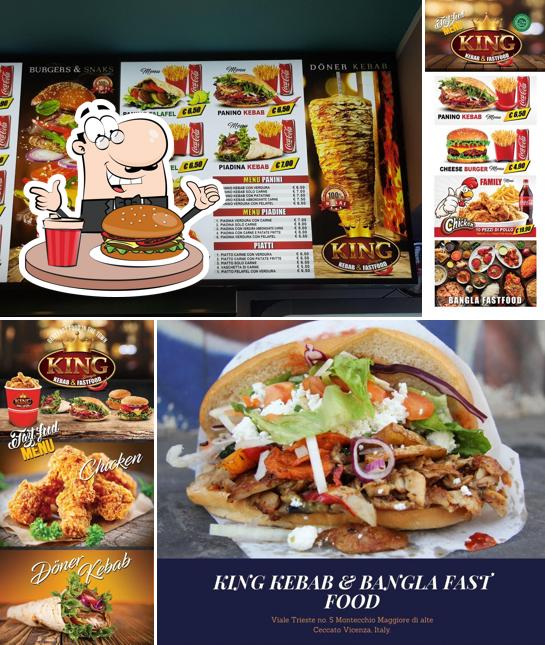 Gli hamburger di King Kebab & Bangla Fast Food potranno incontrare molti gusti diversi