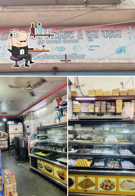 The interior of Ambey Maa Veg Restaurant & Juice Corner