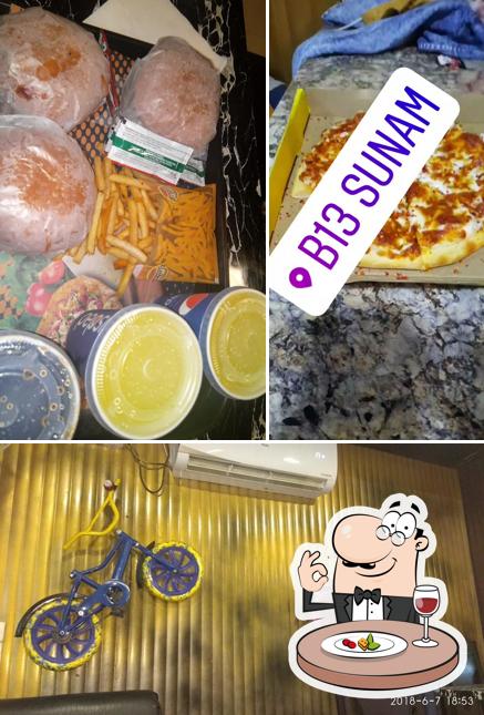 Among various things one can find food and exterior at B13