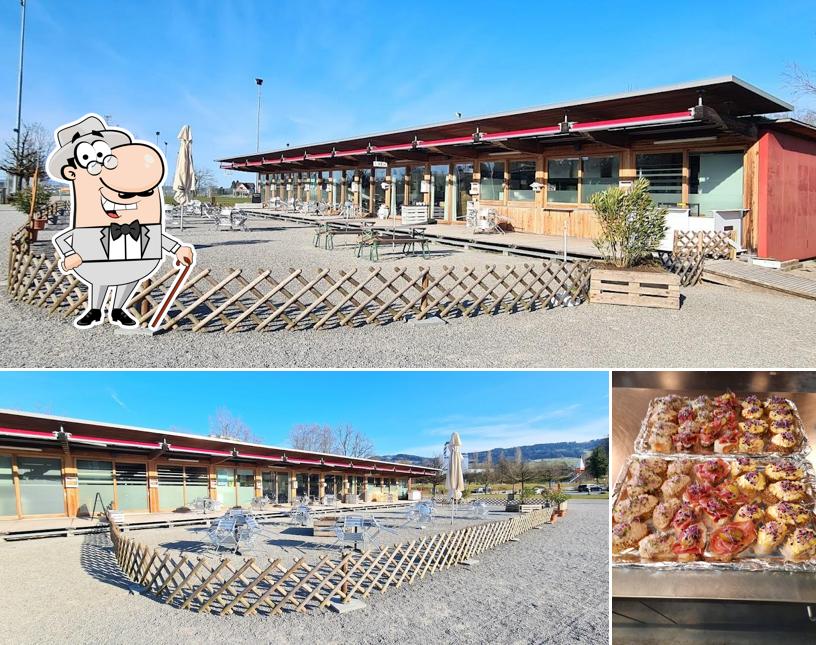 Questa è la foto che presenta la esterno e cibo di Begegnungstreff Kellen