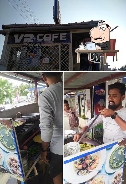 Among different things one can find interior and exterior at V R FOOD COURT