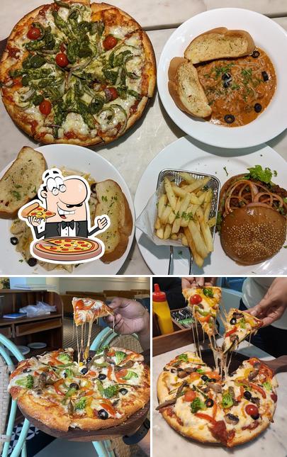 Try out pizza at Honey & Dough