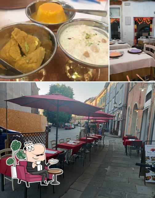 La interni e cibo del ristorante