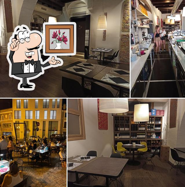 Gli interni di Osteria Canevon