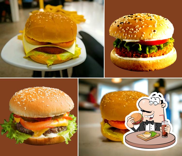 Order a burger at The Burger Court