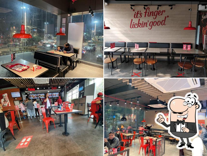 Take a seat at one of the tables at KFC