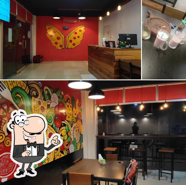Laziz Pizza is distinguished by interior and beverage