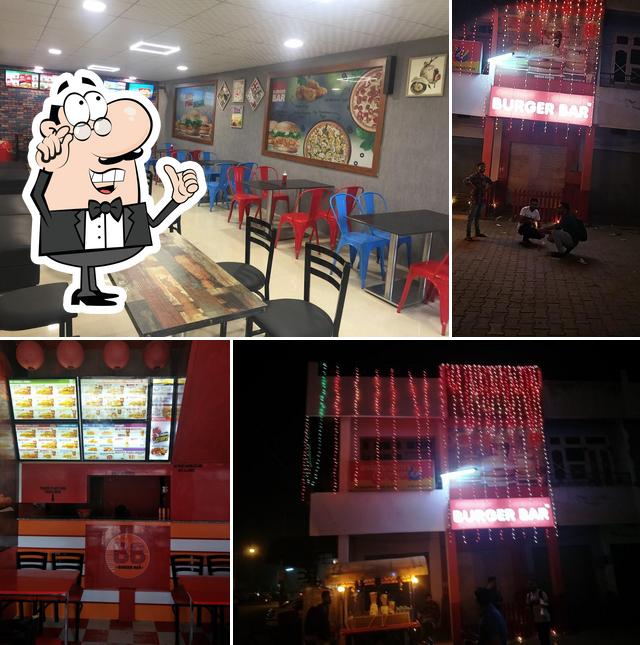 The interior of Burger Bar , sunam