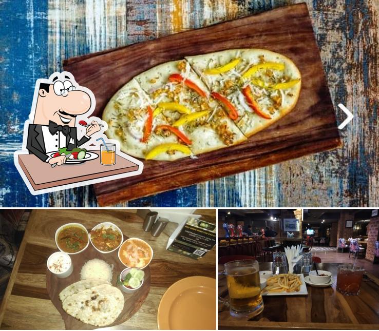This is the photo depicting food and beer at GOLDZ BAR EXCHANGE
