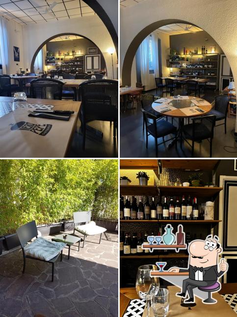 Gli interni di Osteria Nero Pepe