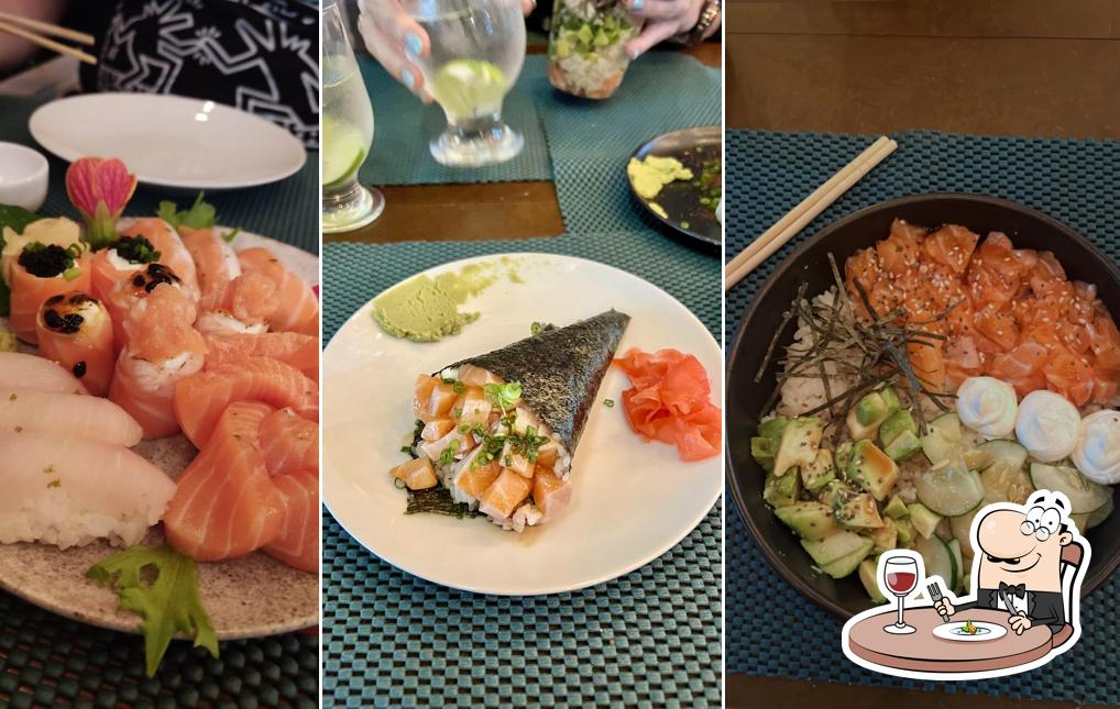 Platos en Arigato Sushi Floripa