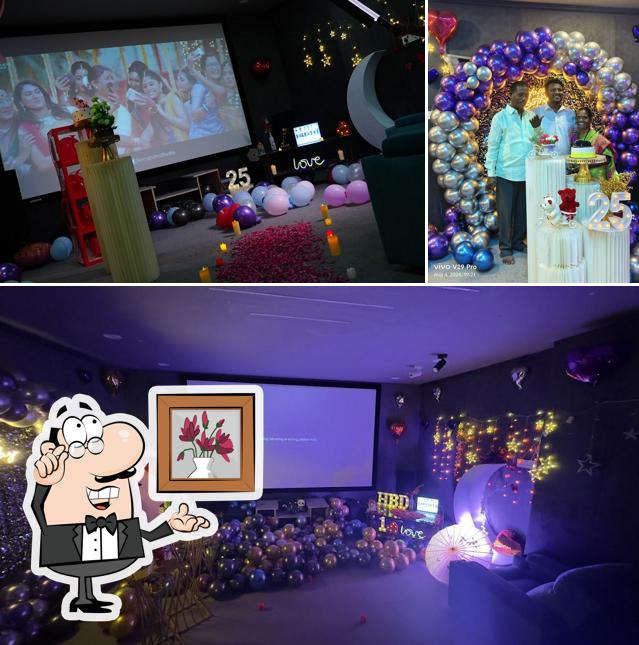 The interior of Magikal Moments (private mini theatre) Birthday place, event planner!