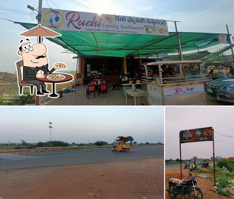 The exterior of Ruchi Family Restaurant