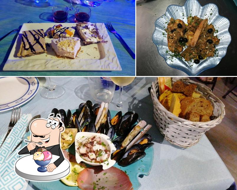 Trattoria di pesce Il Giardino serve un'ampia varietà di dolci