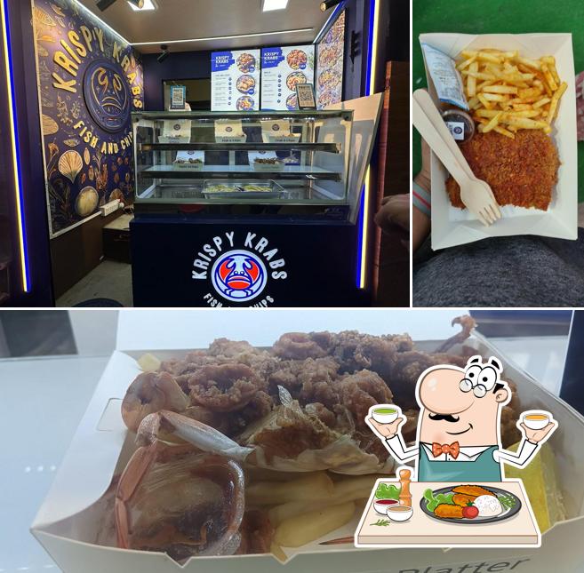 Krispy krabs is distinguished by food and interior
