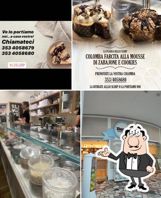 Questa è la immagine che raffigura la interni e cibo di Lo Slurp