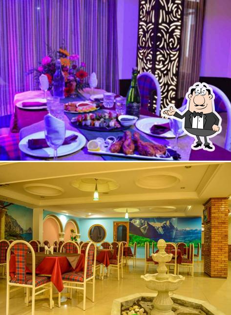 The interior of Hotel Mountain Top