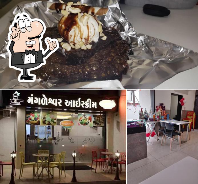 Among various things one can find interior and food at Mangleshwar Ice Cream - Rajkot