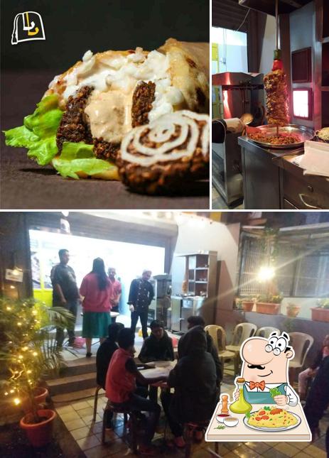 Check out the image showing food and interior at Little Lebanon