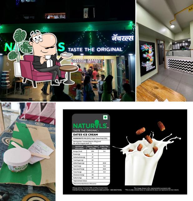 The interior of Naturals Ice Cream