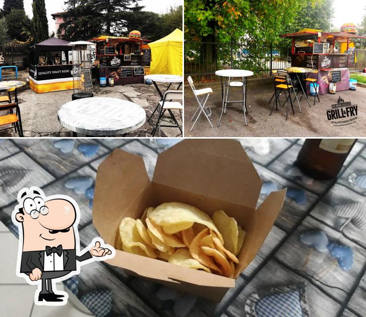 La interni e cibo del ristorante